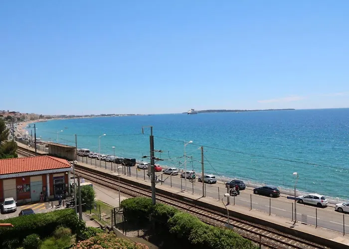 Apartment Studio Beautiful Sea View Direct Beach Access Parking Ac