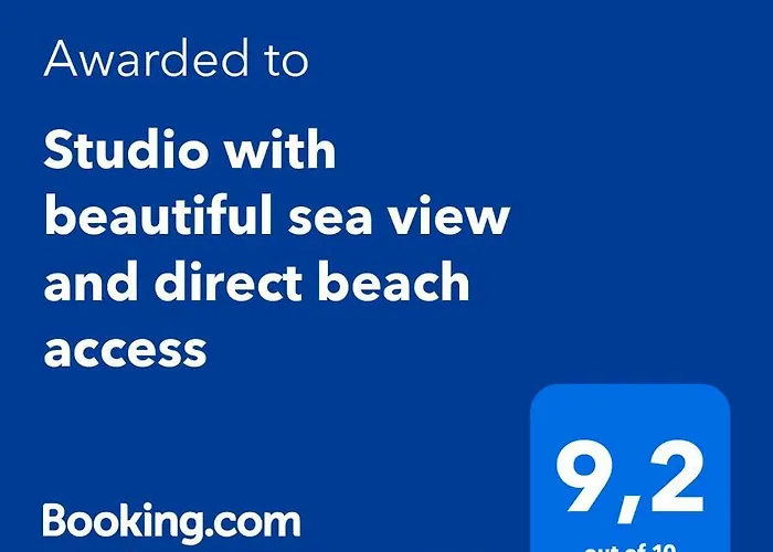 Studio Beautiful Sea View Direct Beach Access Parking Ac Apartment Cannes