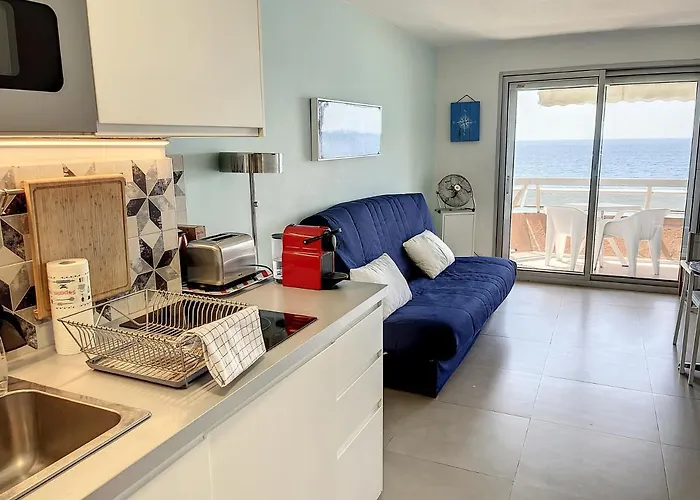 Apartman Studio Beautiful Sea View Direct Beach Access Parking Ac
